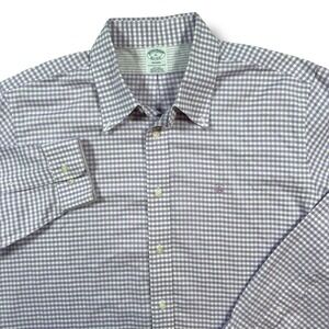 Brooks Brothers Regent Fit Gingham Button Down Shirt XLarge XL Men's Long Sleeve